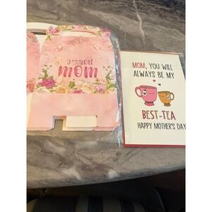 Happy Mother Day Gift Box Boxes  and "Best Tea" Card Set